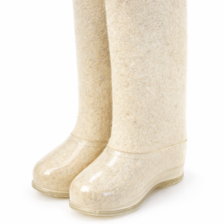 Валенки женские белые с галошами (001Ж-СП)