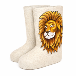 Валенки мужские белые "Лев" (0118А)