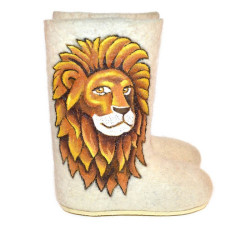 Валенки мужские белые "Лев" (0118А) 39 размер