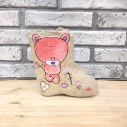 Валенки дизайнерские "Розовые мечты" (0136А)