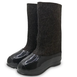 Валенки черные натуральные мужские с черными голошами (100НМ-СЧ)