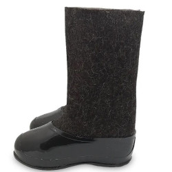 Валенки черные натуральные мужские с черными голошами (100НМ-СЧ)