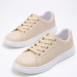 Кроссовки женские бежевые,  2121-4