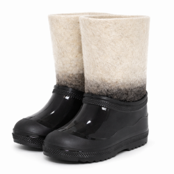 Валенки детские комбинированные с черными галошами (300Д-СЧ)