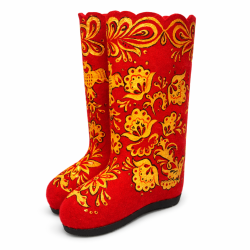 Валенки красные (417А) 35 размер