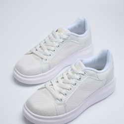 Кроссовки женские белые,  5281-2