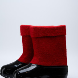Полуваленки мужские красные с черными галошами (400КМ-СЧ)