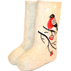 Валенки "Снегирь на ветке" (0151Н)