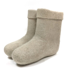 Полуваленки мужские белые натуральные (001КМ)