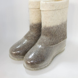 Полуваленки мужские комбинированные с прозрачными галошами (300КМ-СП)