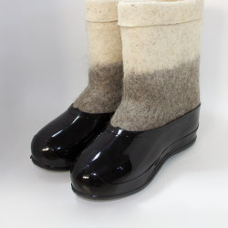 Полуваленки мужские комбинированные с черными галошами (300КМ-СЧ)