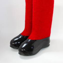 Валенки женские красные с черными галошами (400Ж-СЧ)