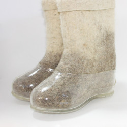 Полуваленки женские комбинированные с прозрачными галошами (300КЖ-СП)