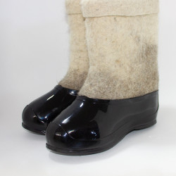 Полуваленки женские комбинированные с черными галошами (300КЖ-СЧ)