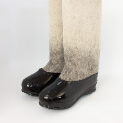 Валенки женские комбинированные с черными галошами (300Ж-СЧ)