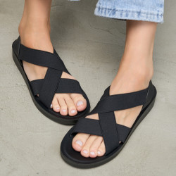 Босоножки женские ,черные,  L603