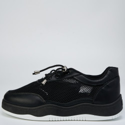 Кроссовки женские черные,  LL100-1