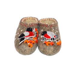 Тапочки женские "Снегири на рябине" (Т029Н)