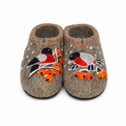 Тапочки женские "Снегири на рябине" (Т029Н)