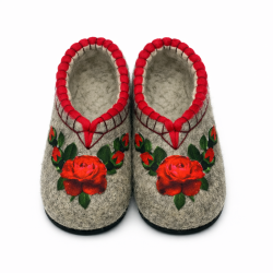 Тапочки женские "Красные розы" (Т370)