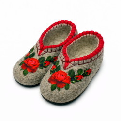 Тапочки женские "Красные розы" (Т370)
