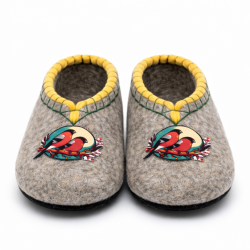 Тапочки женские "Снегири на рябине" (Т410)