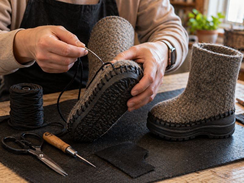 Как отремонтировать валенки своими руками