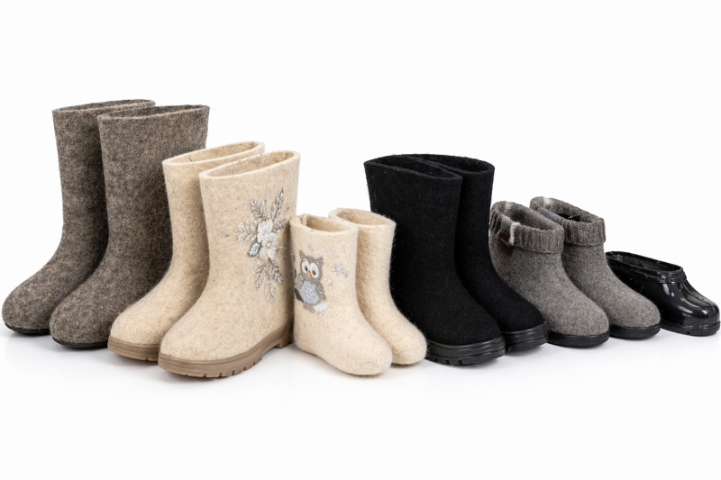 Названия и виды обуви и валенки