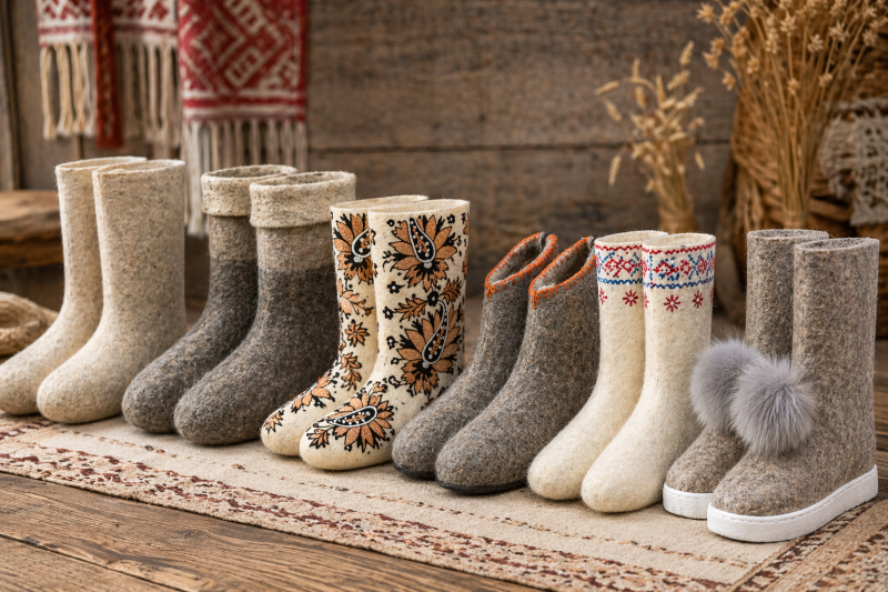 Региональные и этнические виды валенок