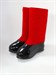 Валенки женские красные с черными галошами (400Ж-СЧ) - фото 39012