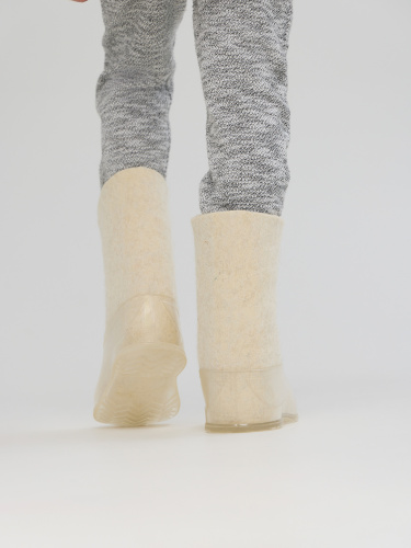 Валенки белые с прозрачными галошами (001д-СП) фото 4 Валенки белые с прозрачными галошами (001д-СП) фото 4