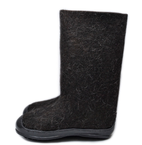 Валенки черные на черной силиконовой подошве (100Нм-ПСЧ)