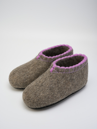 Тапочки женские с фиолетовой обшивкой (Т333) фото 6 Тапочки женские с фиолетовой обшивкой (Т333) фото 6