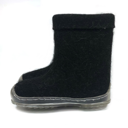 Полуваленки мужские чёрные на силиконовой подошве (100КНМ-ПСЧ) фото 4