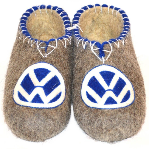Тапочки мужские "Volkswagen" с синей эмблемой (Т017Н) фото 3