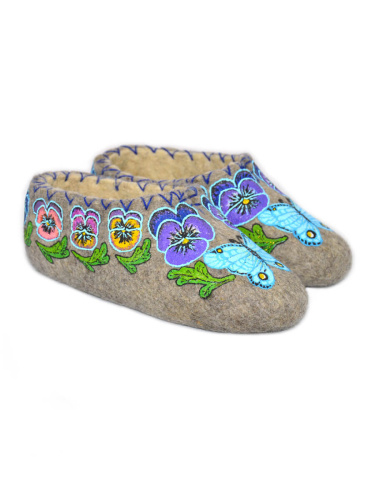Тапочки женские "Незабудки" (Т128А) фото 3