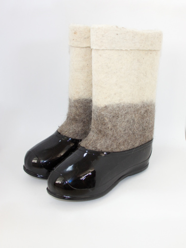 Валенки мужские комбинированные с черными галошами (300М-СЧ)