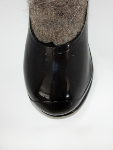 Валенки серые женские с черными галошами (200Ж-СЧ) фото 5