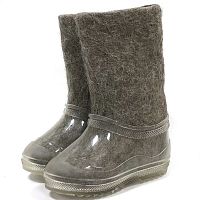 Валенки серые с галошами (200Д-СП)