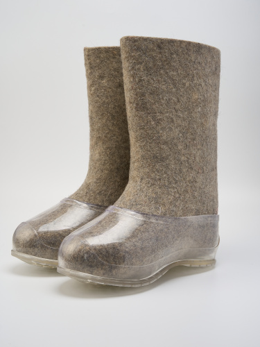 Валенки серые мужские с прозрачными галошами (200М-СП) Валенки серые мужские с прозрачными галошами (200М-СП)