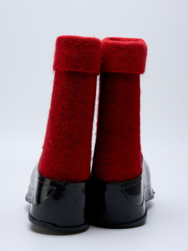Полуваленки женские красные с черными галошами (400КЖ-СЧ) фото 4