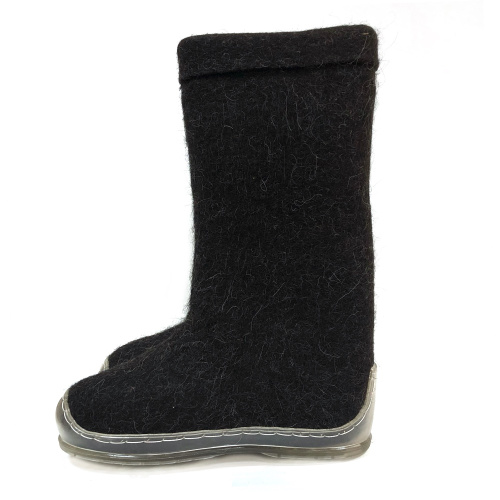 Валенки мужские чёрные натуральные на подошве (100НМ-ПСП) фото 3