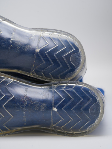 Валенки женские синие с прозрачными галошами (500Ж-СП) фото 6