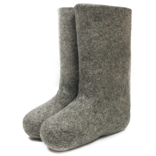 Валенки натуральные ручной валки серые (200ж) Валенки натуральные ручной валки серые (200ж)