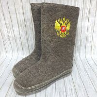 Валенки мужские "Герб России" на подошве (273В)