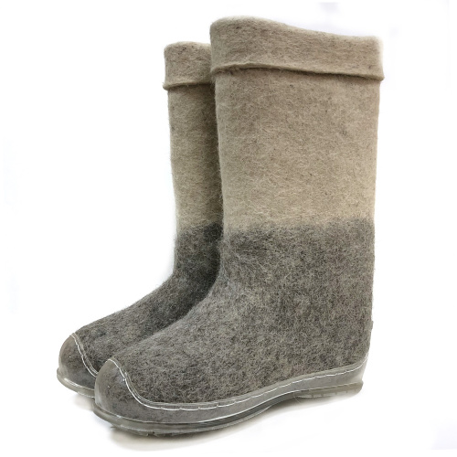 Валенки серые комбинированные с высоким голенищем на силиконовой подошве (300М-ПСП) Валенки серые комбинированные с высоким голенищем на силиконовой подошве (300М-ПСП)