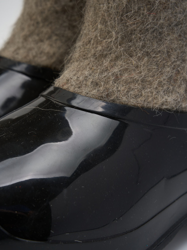 Полуваленки мужские серые с черными галошами (200КМ-СЧ) фото 6