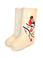 Валенки "Снегирь на ветке" (0151Н)