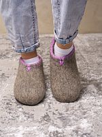 Тапочки женские с фиолетовой обшивкой (Т333)