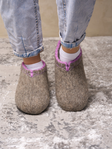 Тапочки женские с фиолетовой обшивкой (Т333) Тапочки женские с фиолетовой обшивкой (Т333)